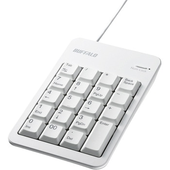 有線テンキーボード TabキーUSBハブ付き BUFFALO(バッファロー)