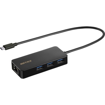 Giga対応 USB Type-C LANアダプターハブ付 ブラック BUFFALO(バッファロー)