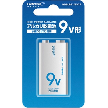 アルカリ乾電池 9V形 HIDISC