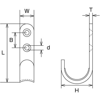 ステンレス シートフックB型 水本機械製作所