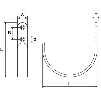 ステンレス シートフックE型 水本機械製作所