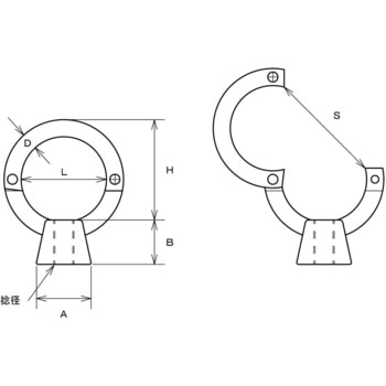 ステンレス オープンアイナット 水本機械製作所