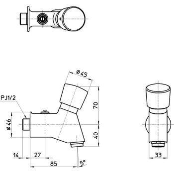 自閉式横水栓 SANEI(旧:三栄水栓製作所)
