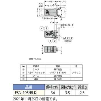 プッシュラッチ スガツネ工業