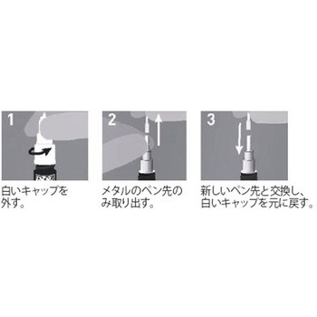 セタカラーレザー(革用)マーカー用 ペン先替え 3個入り ペベオ