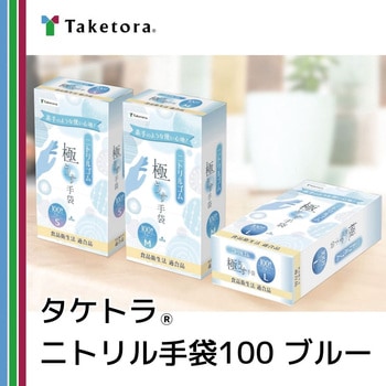 ニトリル手袋ブルー 竹虎