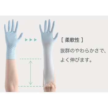 ニトリル手袋 加硫促進剤不使用タイプ(100枚入) 極薄タイプ - ミドリ安全
