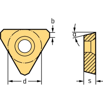 ミーリング加工用 三角形ポジチップ ワルター