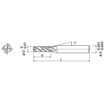無限コーティングプレミアムSUS用高能率”Z”エンドミル NS(日進工具)