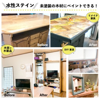ボタニカルペイント 環境にやさしい 水性ステイン(木目を生かした半透明着色仕上) カンペハピオ