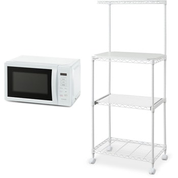 【セットでお得】単機能レンジ17L+レンジ台 アイリスオーヤマ