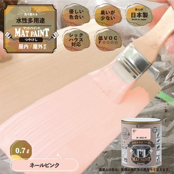 マットペイント 水性多用途塗料(つや消し) カンペハピオ
