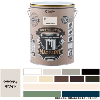 マットペイント 水性多用途塗料(つや消し) カンペハピオ