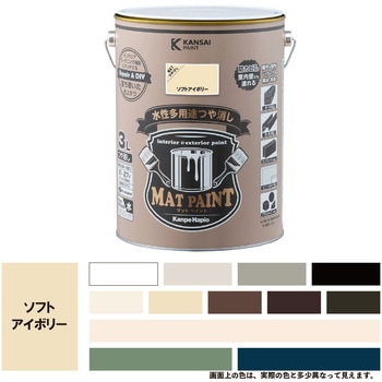 マットペイント 水性多用途塗料(つや消し) カンペハピオ