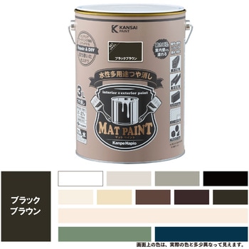 マットペイント 水性多用途塗料(つや消し) カンペハピオ