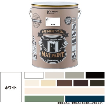 マットペイント 水性多用途塗料(つや消し) カンペハピオ