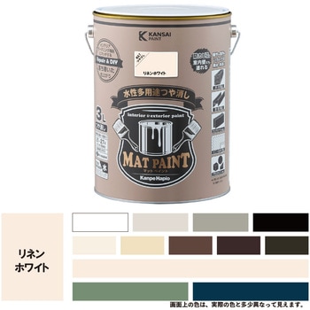 マットペイント 水性多用途塗料(つや消し) カンペハピオ