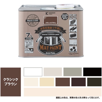 マットペイント 水性多用途塗料(つや消し) カンペハピオ