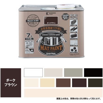 マットペイント 水性多用途塗料(つや消し) カンペハピオ