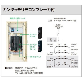 カンタッチアロー盤 電灯分電盤 カンタッチリモコンブレーカ付 Panasonic(パナソニック)