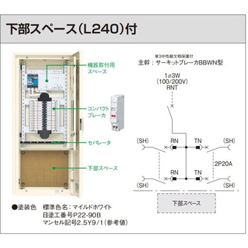 コンパクトアロー盤 電灯分電盤 下部スペース(L240)付 Panasonic(パナソニック)