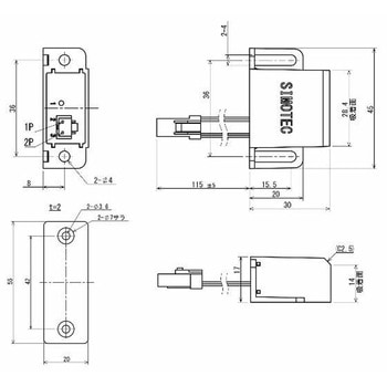 IP67防水開閉検知センサ(外部電源不要スイッチタイプ) 下西技研工業