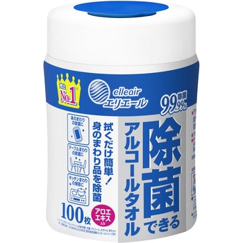 エリエール 除菌できるアルコールタオル 本体 100枚 エリエール