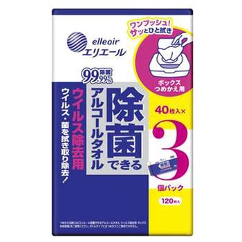 エリエール除菌できるアルコールタオルウイルス除去用 エリエール