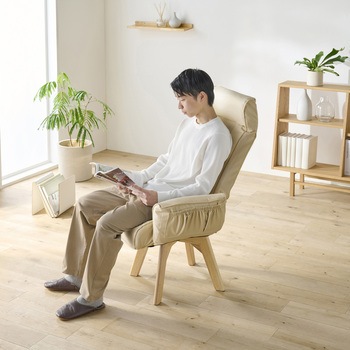 回転チェア レザー調 ハイバック アイリスオーヤマ