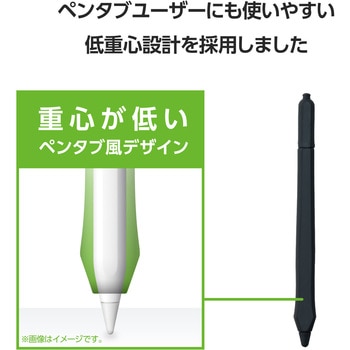 アップルペンシル グリップ 第2世代専用 シリコン製 太ペン軸タイプ 低重心 ペンタブ風グリップ キャップ付 エレコム