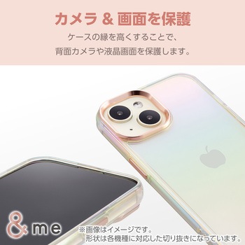 Google Pixel 8a ケース ハイブリッド 衝撃吸収 オーロラ ストラップホールシート付 &me エレコム