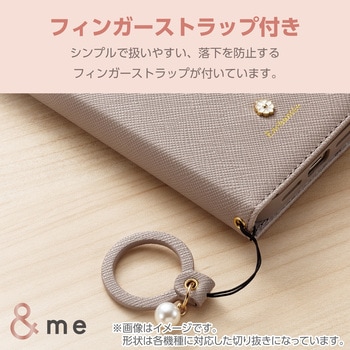 Google Pixel 8a ケース レザー 手帳型 マグネット フラップ 衝撃吸収 フィンガーストラップ付 ミラー付&me エレコム