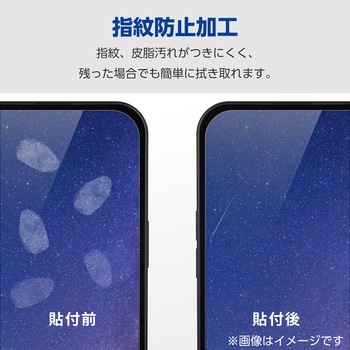 Google Pixel 8a ガラスフィルム 指紋認証対応 高透明 ブルーライトカット 表面硬度10H 指紋防止 飛散防止 - エレコム
