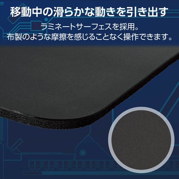 ゲーミングマウスパッド 大型 460×420×4.5mm スピードタイプ ナチュラルラバー V custom エレコム