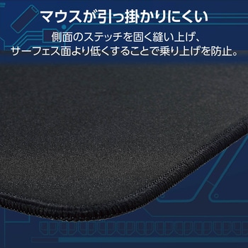 ゲーミングマウスパッド 大型 460×420×4.5mm バランスタイプ クロス ソフトラバー V custom エレコム