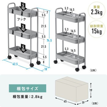 ワゴン_スリム サンワダイレクト