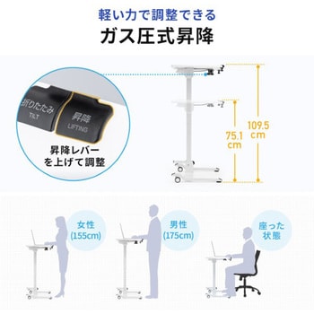 スタンディングデスク 昇降デスク ガス圧デスク 折りたたみ