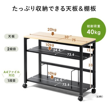 ワゴン_デスク下収納 サンワダイレクト