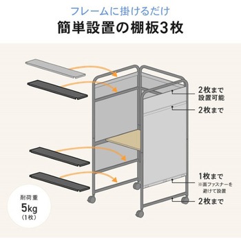 デスク_キャスター付き_個別ブース サンワダイレクト
