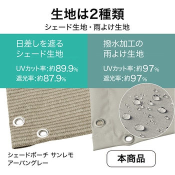 シェードポーチサンレモ  雨よけ撥水仕様 タカショー