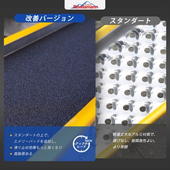 滑り止めエメリーフィルム付き 折りたたみ式アルミスロープ Ruedamann