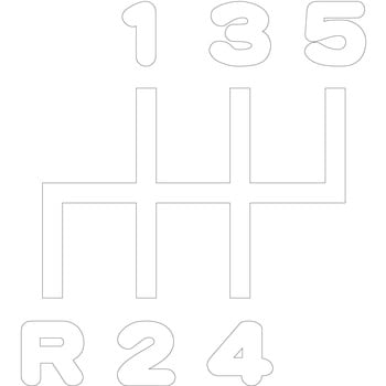 切リ文字シフトパターンステッカー 135-4 ブルーテックキャンター JET INOUE(ジェットイノウエ)