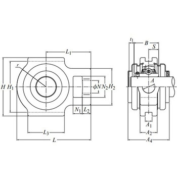 ステンレスシリーズベアリングユニットテークアップ形ユニット F-FSM-UCTM2形 NTN(エヌティーエヌ)