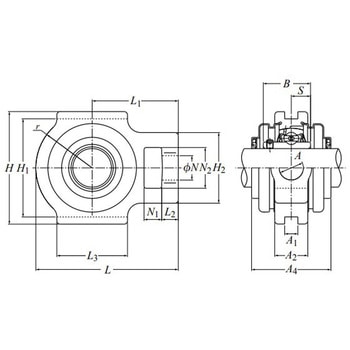 ステンレスシリーズベアリングユニットテークアップ形ユニット F-FS-UCTM2形 NTN(エヌティーエヌ)