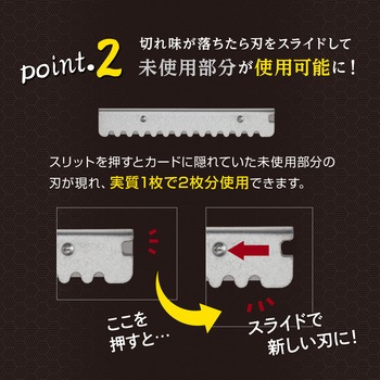 1枚で2回使える替刃EX アイビル