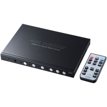 サンワサプライ 4K/HDMI画面分割切替器 SW-UHD41MTV SW-UHD41MTV 4入力1出力HDMI画面分割切替器 1台 サンワサプライ