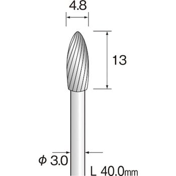 超硬カッター 軸径3mm スパイラルカット ミニモ