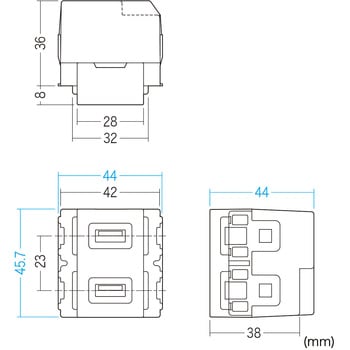 埋込USB給電用コンセント サンワサプライ