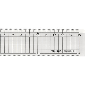 アクリル定規 メタルガイド付き TRUSCO