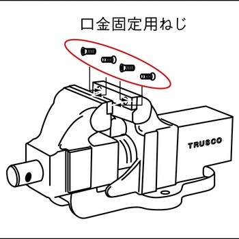 メカニックバイスTDWV用 口金・固定ねじセット TRUSCO